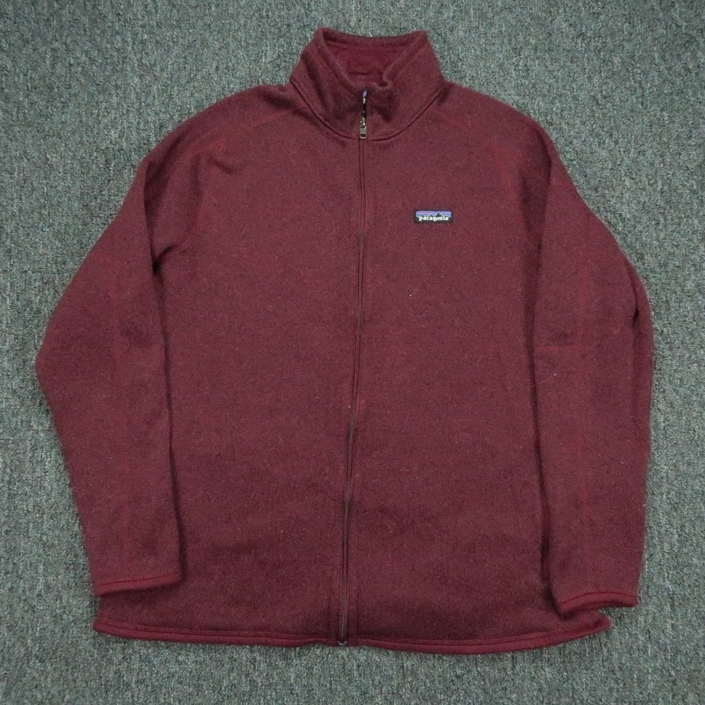 Patagonia Jacket Womens XL Red Better Sweater Fleece Full Zip Pockets Outdoor